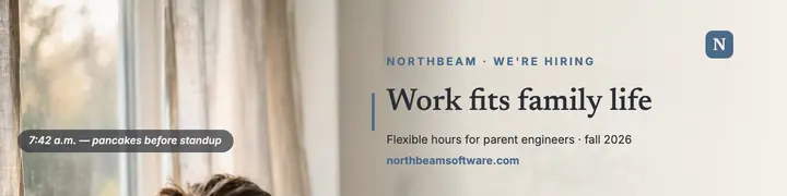 Northbeam flexible parent hiring banner template