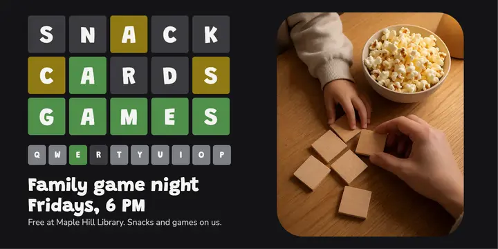 Maple Hill family game night template