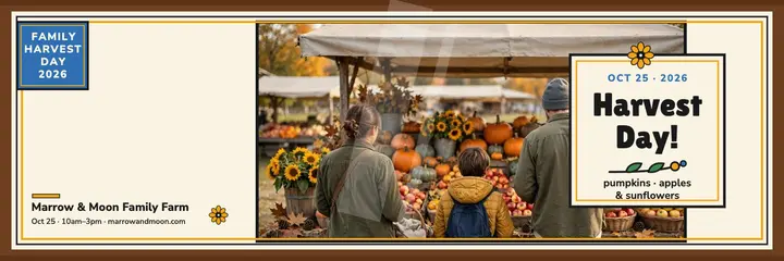 Marrow and Moon harvest day folk header template