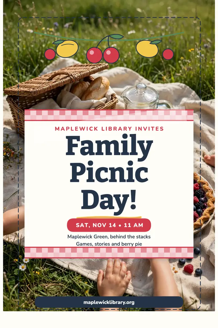 Maplewick Family Picnic Day oilcloth poster template