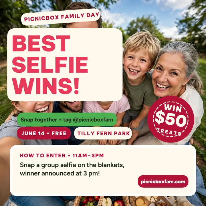 Picnicbox family day selfie contest template