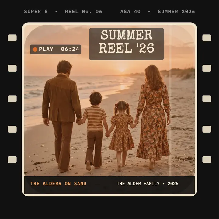 Alder family summer reel post template