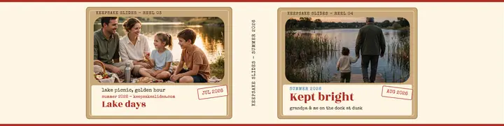 Keepsake Slides family lake memories banner template