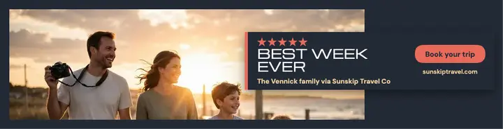 Sunskip family trip spotlight billboard template