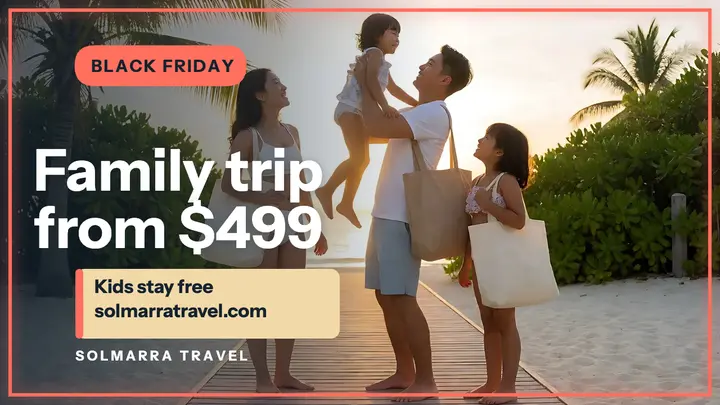 Solmarra family trip Black Friday thumbnail template
