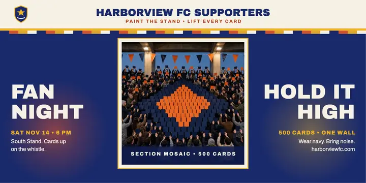 Harborview fan night tifo post template