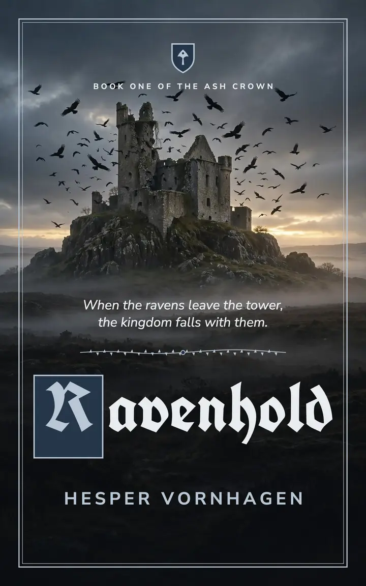 Ravenhold fantasy novel ebook cover template