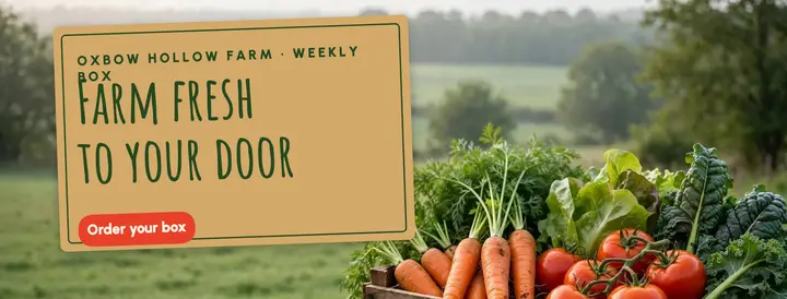 Organic farm box delivery Facebook cover template