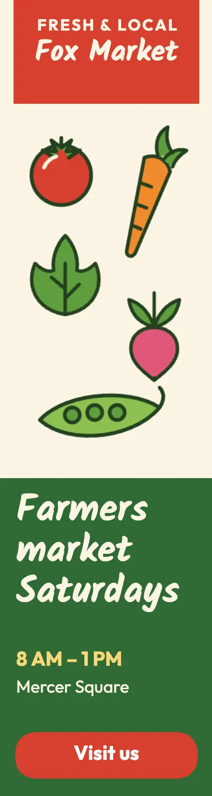 Saturday farmers market ad template