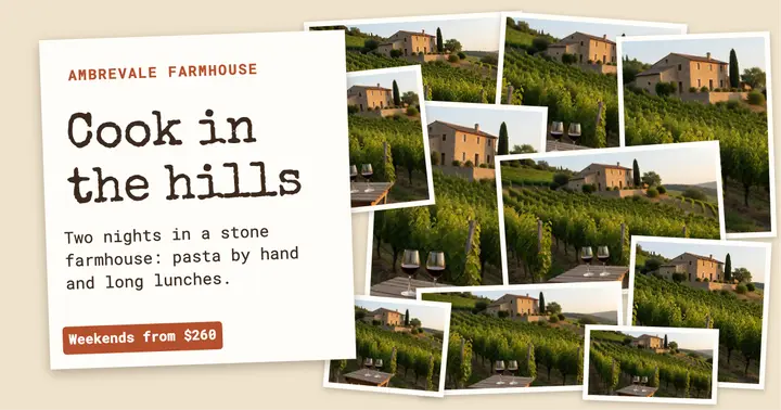 Ambrevale farmhouse cooking weekend photo joiner post template