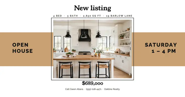 Farmhouse new listing post template