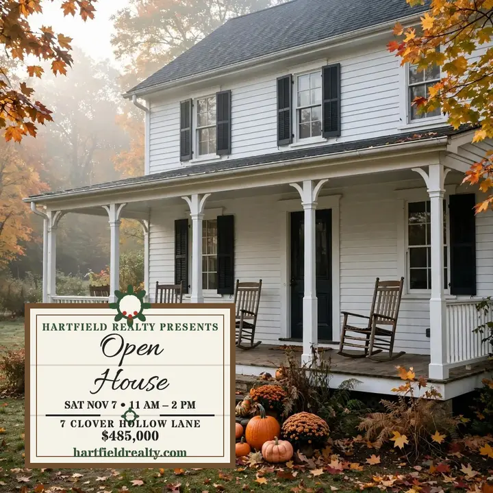 Farmhouse open house sign post template