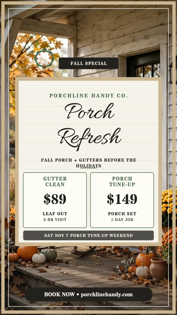 Porchline fall porch refresh story template