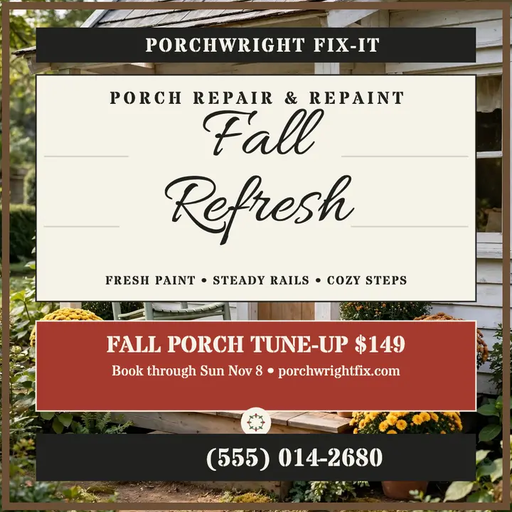 Porchwright fall porch repair post template