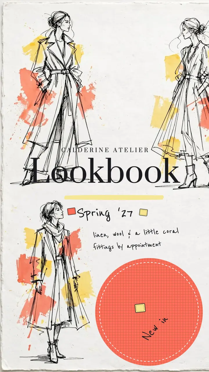 Calderine Atelier spring lookbook story template