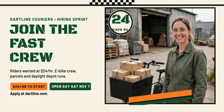 Dartline Couriers fast crew hiring post: courier hiring post template