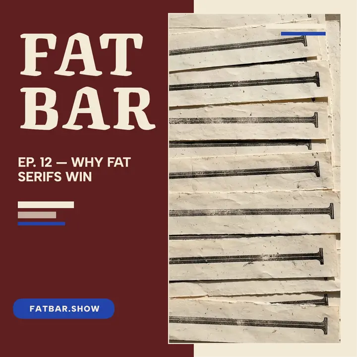 Fat Bar fat serifs podcast cover template
