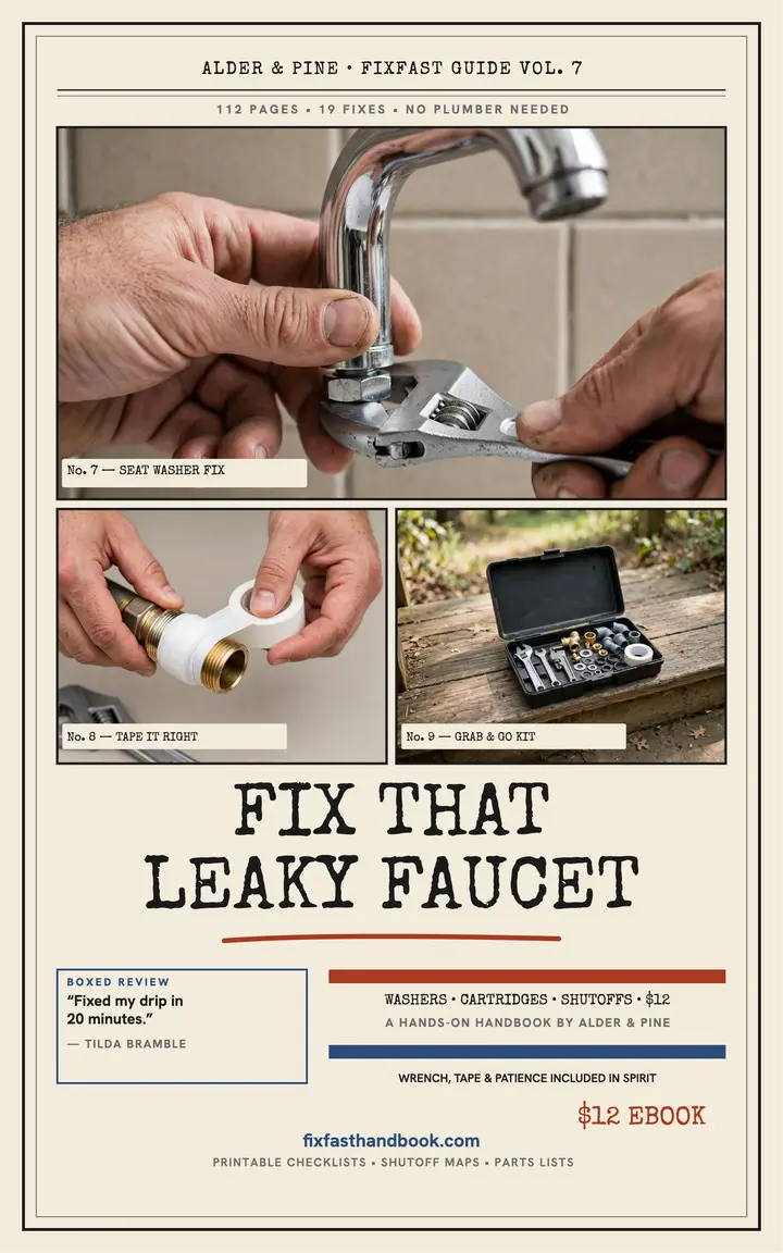 Fixfast faucet fix handbook cover template