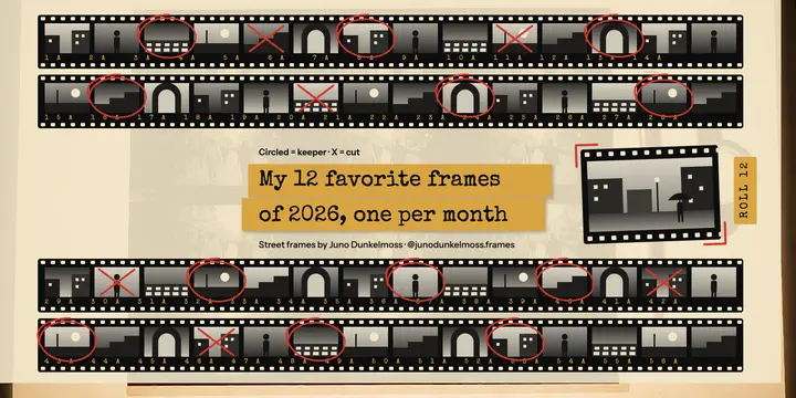 Juno Dunkelmoss favorite frames contact sheet post template