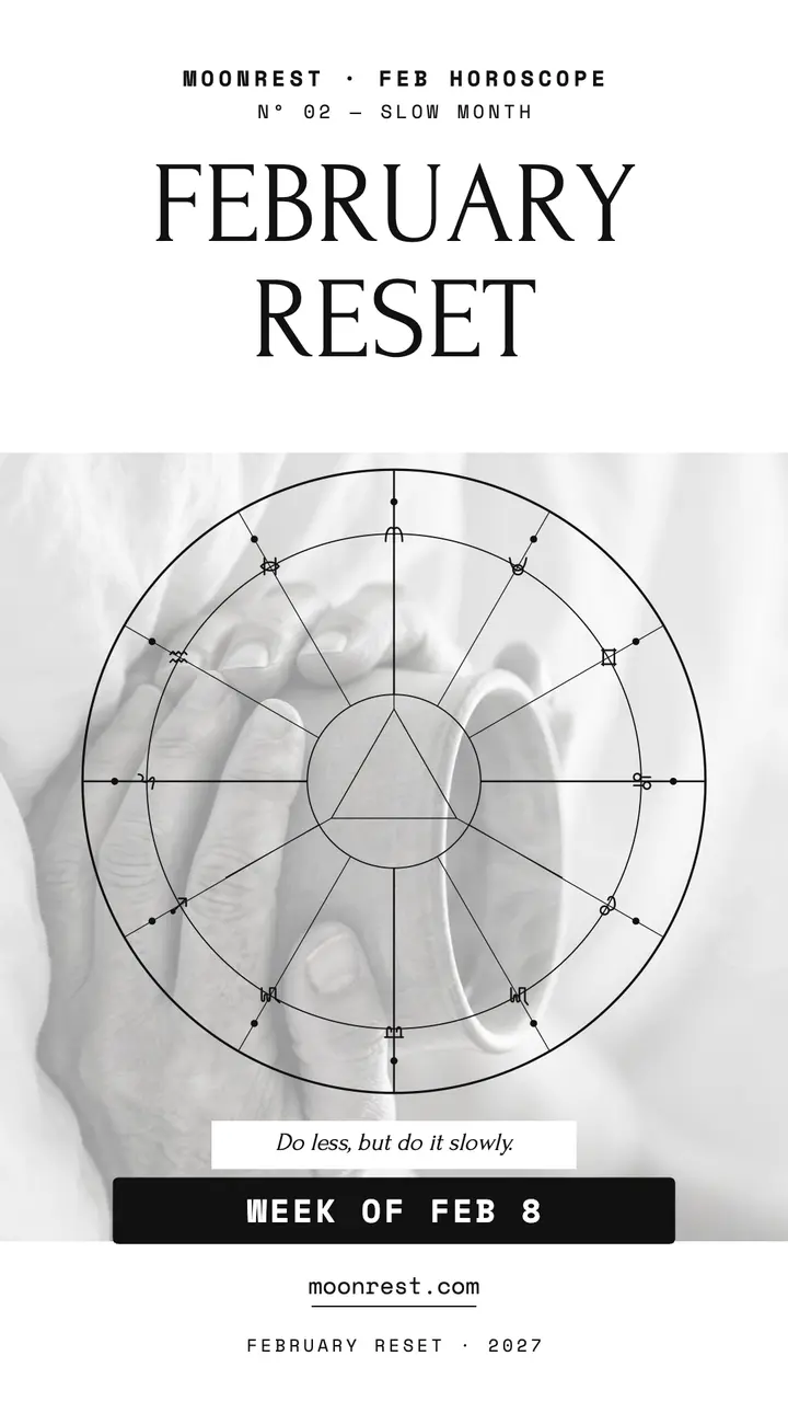 Moonrest February reset horoscope story template