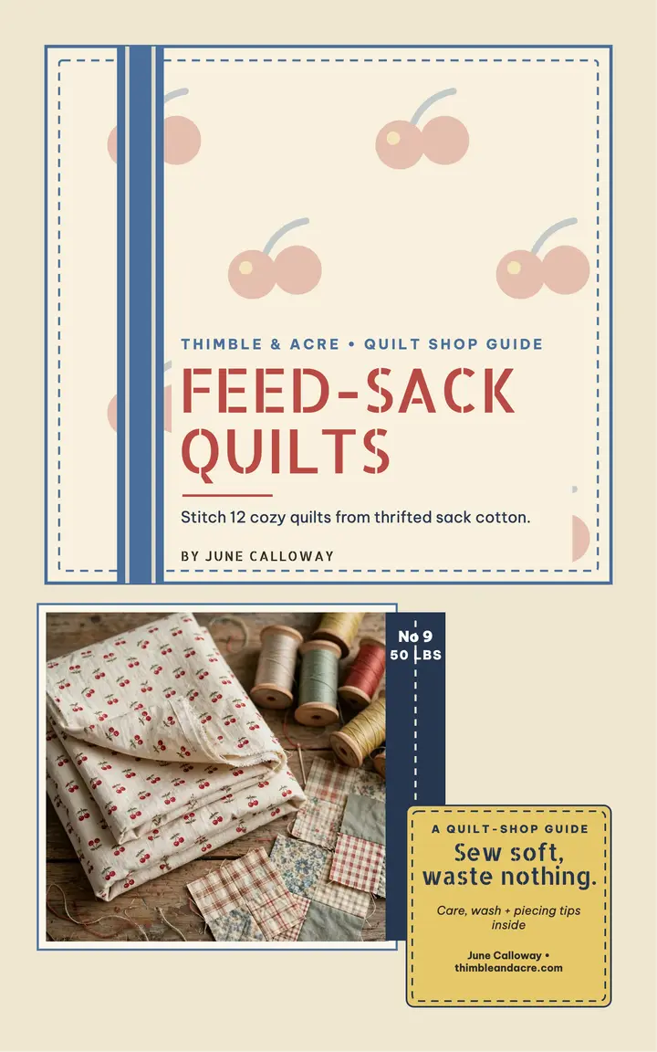 Feed sack quilting guide ebook template