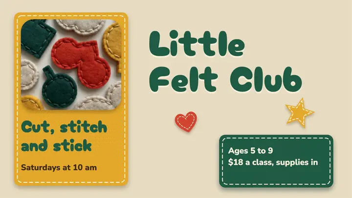 Little Felt Club Saturdays template