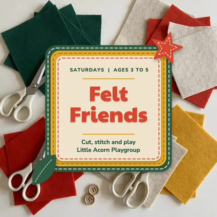 Little Acorn felt friends: kids craft playgroup post template