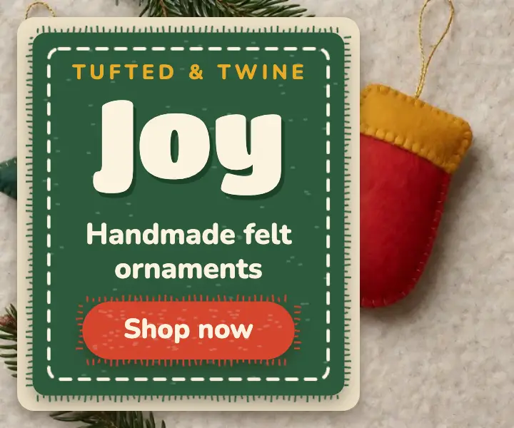 Tufted & Twine ornaments template