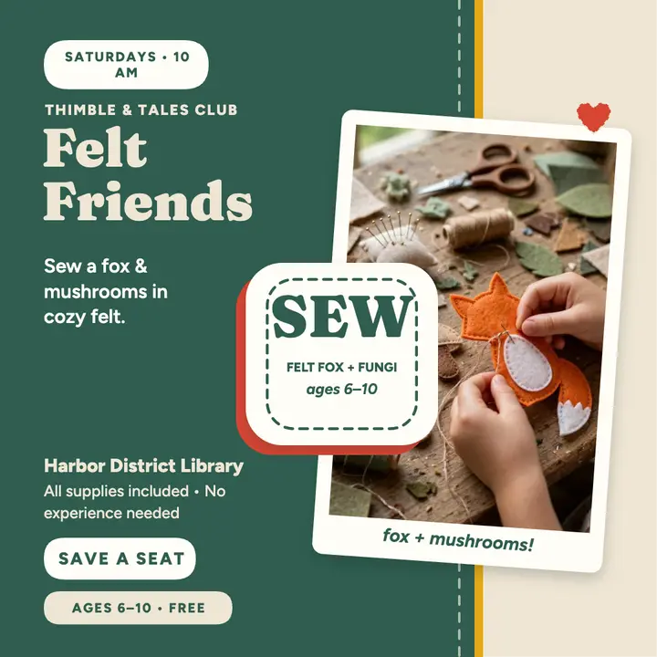 Thimble and Tales felt sewing club post template