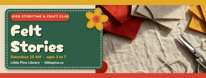 Little Pine felt stories storytime cover template