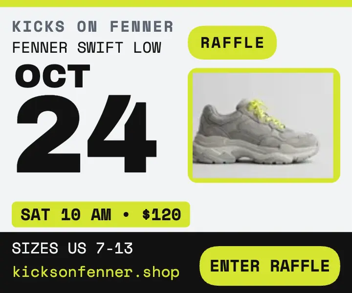 Fenner Swift Low sneaker drop ad template