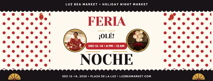 Luz Bea holiday night market cover template