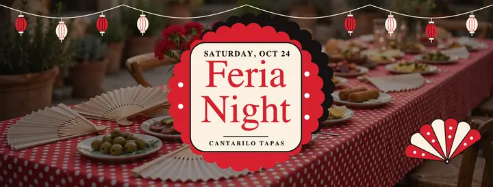 Feria night tapas party Facebook cover template