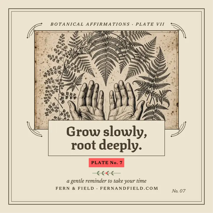 Fern affirmation quote, engraving template