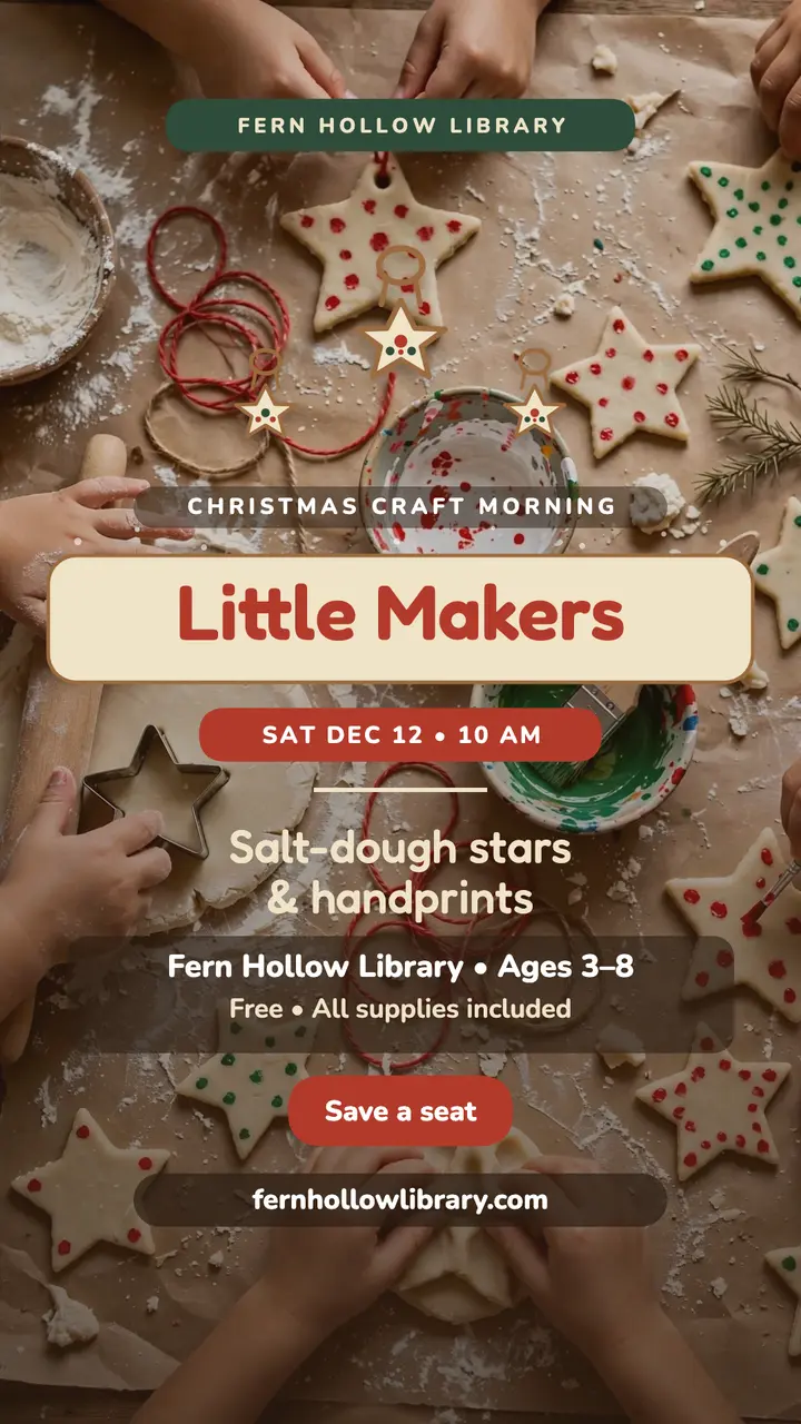 Little Makers salt-dough morning story template