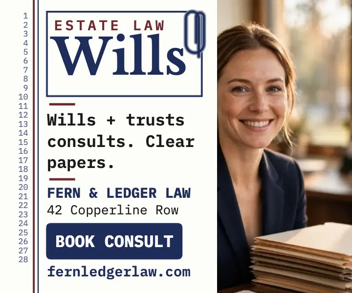 Fern and Ledger will consult filing ad template