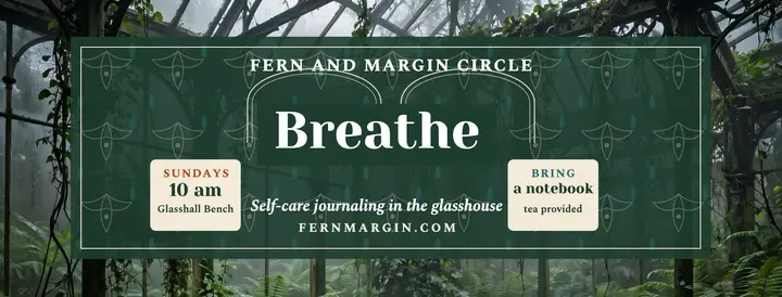 Fern and Margin journaling circle cover template