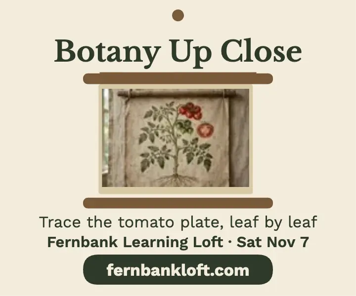 Fernbank botany chart workshop ad: tutoring workshop ad template