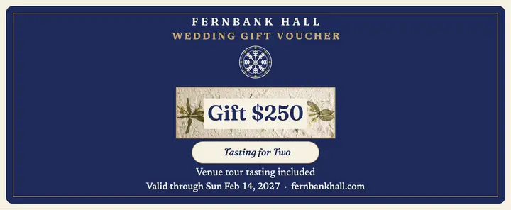 Fernbank Hall wedding gift voucher template