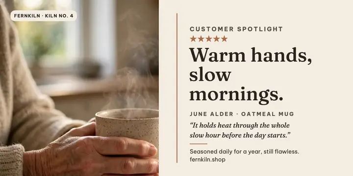 Fernkiln mug ritual customer spotlight: mug review post template