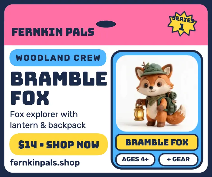 Fernkin Pals Bramble Fox toy pack ad template