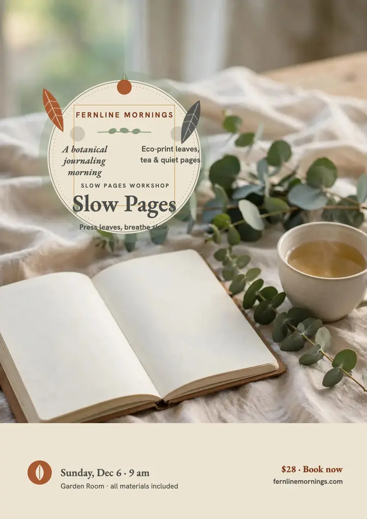Fernline Mornings slow pages flyer template