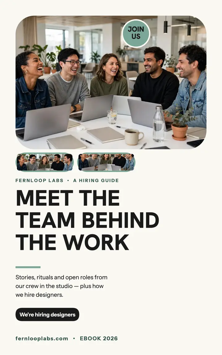 Fernloop Labs hiring ebook cover: hiring ebook cover template