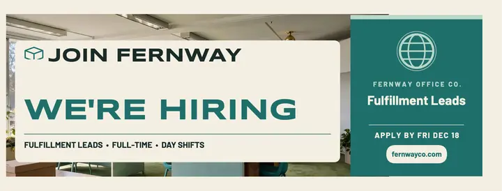 Fernway Office Co hiring cover template
