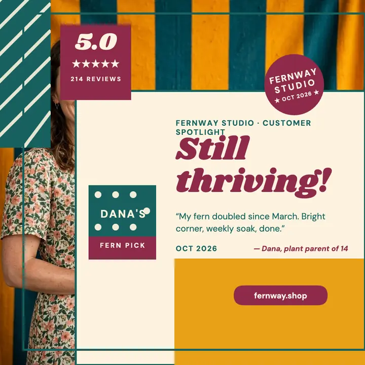 Fernway Studio customer spotlight clash post template