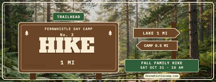 Fernwhistle trailhead park sign cover template