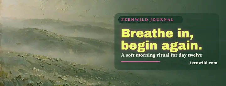Fernwild morning affirmation neon cover: wellness facebook cover template