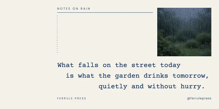 Patience quote post, rain concrete poetry template