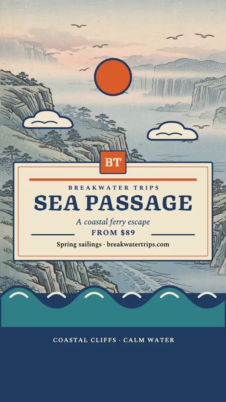 Breakwater Trips ferry escape story template