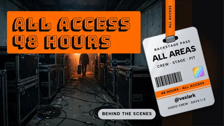 Festival all access YouTube thumbnail, backstage pass template
